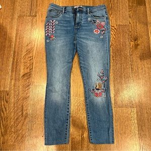 Johnny Was Dallah Embroidered Skinny Jean Women’s Sz. 28 Stretch Stunning Design